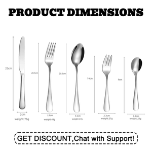 Juego de Cubiertos de Acero Inoxidable 410, Clásico, Sostenible, con Acabado Espejo, para Restaurante, Venta al Por Mayor 1010, Servicio Completo - Product Image 4