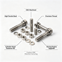 Kit de vis de fixation de culasse sur mesure usinées CNC par électroérosion à fil, en acier haute résistance, pour moteur, haute qualité
