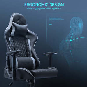 Chaise de jeu d'ordinateur de Massage en cuir Pu pliable noir Offre Spéciale pas cher Silla <span class=keywords><strong>Gamer</strong></span> Racing chaises de jeu avec <span class=keywords><strong>accoudoir</strong></span> 2D - Product Image 4