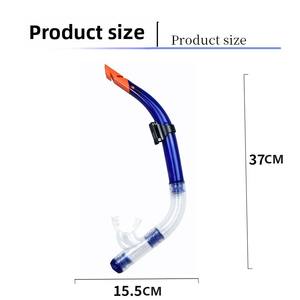 Set Snorkel selam olahraga PVC profesional, tabung pernapasan semi-kering, perlengkapan tabung pernapasan silikon bebas untuk <span class=keywords><strong>Respirator</strong></span> Selam - Product Image 3