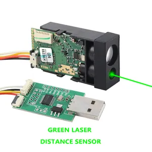 Módulo de sensor de distancia láser verde industrial de 60m con salida RS485 Sensor de medición de distancia láser verde