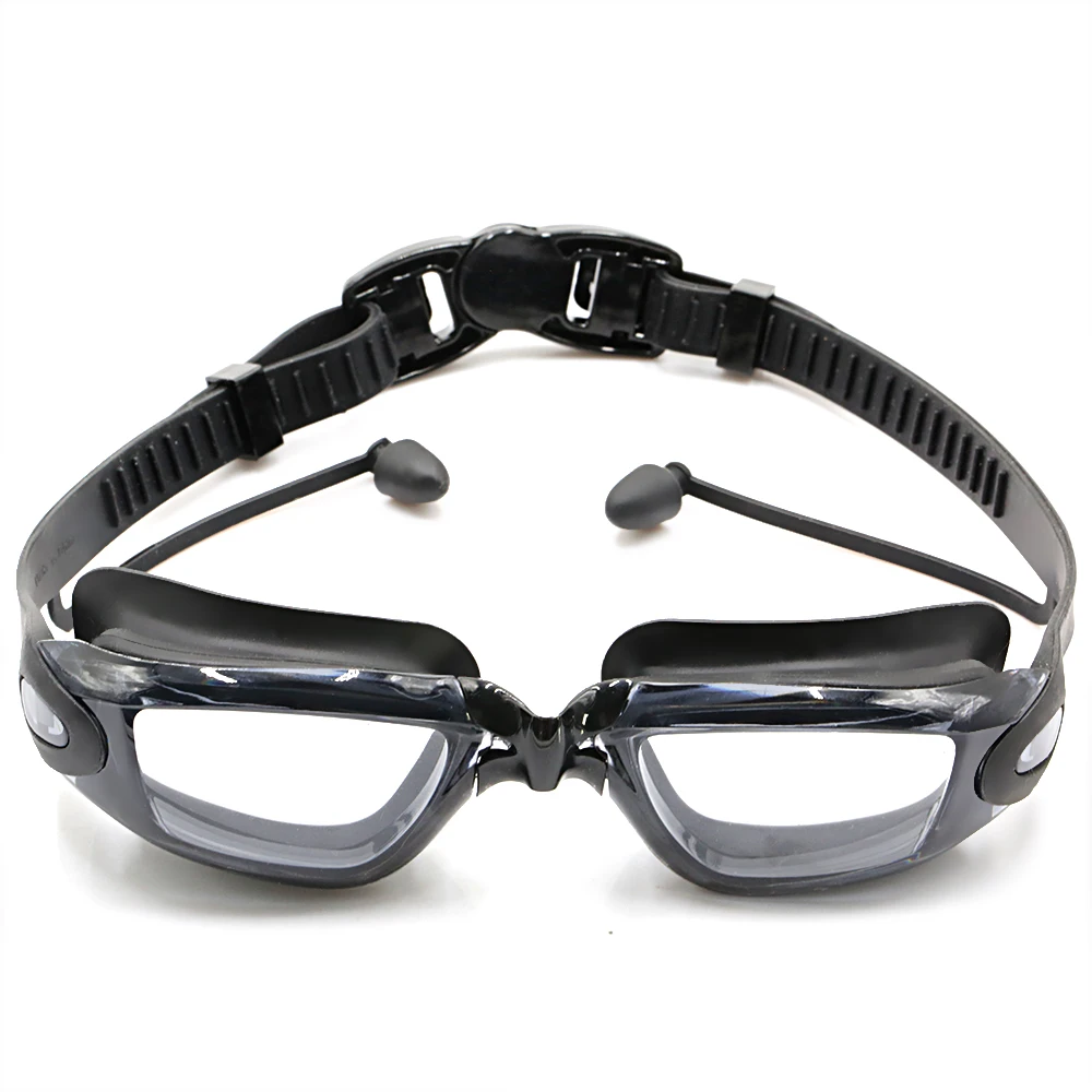 2021 очки с заглушками для ушей 100% защита от УФ-излучения плавательные очки покрытие прозрачное видение унисекс водонепроницаемые очки для взрослых