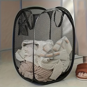 <span class=keywords><strong>Panier</strong></span> à linge pliable pop-up, grand <span class=keywords><strong>panier</strong></span> en maille avec poignée ergonomique, rangement portable pour la maison et la chambre, pour la <span class=keywords><strong>salle</strong></span> <span class=keywords><strong>de</strong></span> <span class=keywords><strong>bain</strong></span>, la chambre à coucher - Product Image 4