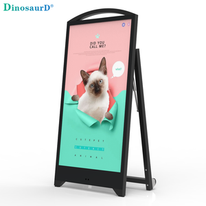 Venta caliente 32 43 55 pulgadas alimentado por batería publicidad suelo de pie tótem LCD pantalla inalámbrica interior móvil señalización Digital - Product Image 6