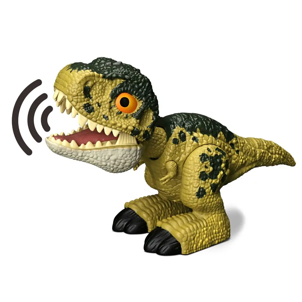 Newest best selling kids dinosaur toy animal world tyrannosaurus rex model cute movable joints dino toys with sound effect