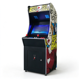 Machine d'arcade classique 22 pouces, format slim vertical, avec deux joysticks rouges, design Kiss Bang, 110V/240V, directement de l'usine - Product Image 3