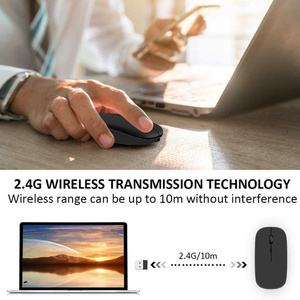 <b>Wireless</b> Mouse Black Rechargeable Battery Built In USB <b>Receiver</b> Included - Product Image 4