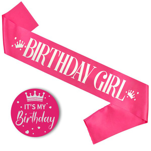 HLC - Recuerdos para Fiesta de Cumpleaños, Pin Personalizado de Lata y Banda de Satén para Cumpleaños, Decoración para Aniversarios y Bodas - Product Image 4