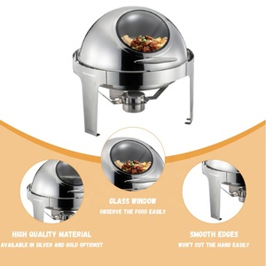 Calentador de Comida Tipo Buffet de Acero Inoxidable para Hoteles de Lujo, Diseño Único en Dorado, para Banquetes de Boda y Eventos Especiales - Product Image 5
