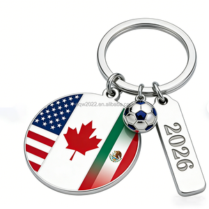 พวงกุญแจโลหะผสมสังกะสีรูปธงชาติฟุตบอลโลกแบบกำหนดเอง ของขวัญหรือของที่ระลึกสำหรับแฟนฟุตบอล - Product Image 3