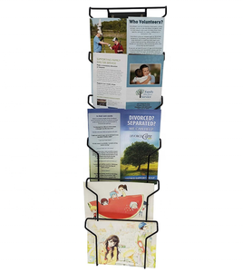 Soporte de pared de 4 niveles para folletos, estante de alambre de metal para montaje en pared, soporte de exhibición para tarjetas de felicitación - Product Image 3