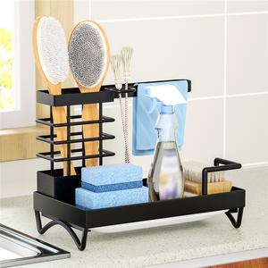 Estante de Almacenamiento de Cocina Moderno y Ecológico, Montado en la Pared para Uso en Hoteles, Incluye Soporte para Paños, Escurridor de Platos, Cesta para Esponjas - Product Image 1