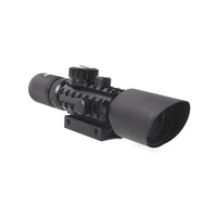 Scope Keming M9 Lunette de visée en alliage d'aluminium rouge vert avec viseur laser rouge Accessoire de portée de chasse Point rouge pour une utilisation tactique