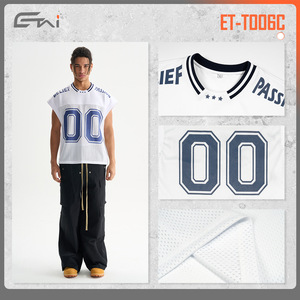 Dreaming Lion Herren Sportliches Ärmelloses Jersey-T-Shirt mit Buchstabenmuster 220g Mesh-Stoff Atmungsaktiv & Locker Sitzend - Product Image 3