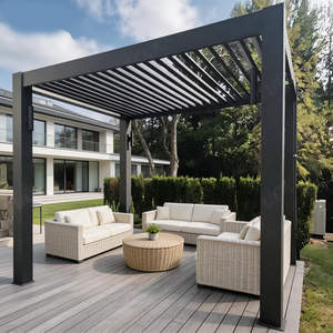 Cabane de piscine en aluminium avec persiennes, porte d'intimité pour la douche, banc de vestiaire, rangement, mobilier d'extérieur, porte-serviettes, chaises longues - Product Image 1