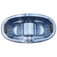 Mini spa autoportant intérieur/extérieur pour 2 personnes avec chauffage 2KW, bain à remous et fonction massage, idéal pour appartement