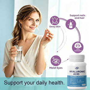 Capsules d'acide hyaluronique liposomale OEM sous marque privée 200 mg, 120 capsules, complément alimentaire pour la santé de la peau, des articulations, de l'intestin et des yeux - Product Image 4