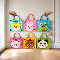 Kit de broderie DIY pour poupées, kit de couture animaux de dessin animé, kit de couture pour débutants pour enfants, kits de broderie au poinçon