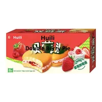 Boîte de 6 gâteaux basques Hollys Pie, saveur fruits, chocolat, jaune d'œuf, double baies, 138g, pain sucré, dessert, célèbre sur internet, décontracté