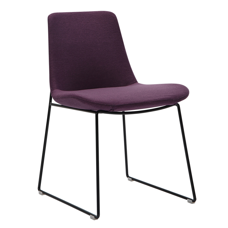 Low back fabric or leather high quality china office reception visitor waiting chair without armrest furniture
