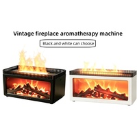 Diffuseur d'aromathérapie au charbon de bois miniature pratique, diffuseur rétro en forme de cheminée, humidificateur d'air silencieux pour la chambre à coucher et le bureau