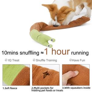 2025 ultimo modello Pet <span class=keywords><strong>Squeak</strong></span> cane giocattolo eco-friendly carino lumaca Self-Hi suono Chew Puzzle nascondere cibo peluche per la pulizia dei denti - Product Image 4