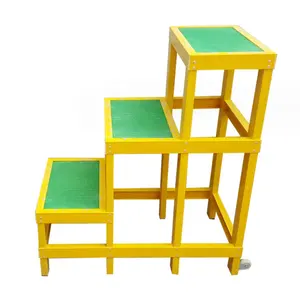 OEM 공장 맞춤형 FRP 절연 벤치 이동식 플랫폼 플랫폼 3 층과 2 층의 플랫폼 높고 낮은 의자 이동