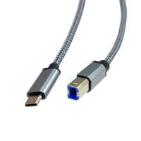 Câble de synchronisation de données câble d'impression USB Type C vers USB 2.0 Type B Câble de scanner d'imprimante pour ordinateur portable