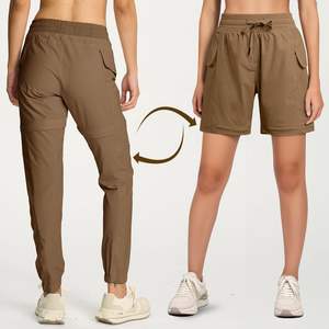 Summer Nylon Spandex <strong>Women's</strong> Printed Hiking Pants Convertible Lightweight <strong>Zip</strong>-<strong>Off</strong> Outdoor Pants Quick Dry Joggers with Pocket - Product Image 2