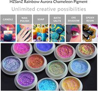 Ensemble de poudre scintillante Aurora Chameleon, paillettes multicolores irisées pour l'art des ongles, la résine époxy, le savon, la bougie, les travaux manuels DIY, pigment