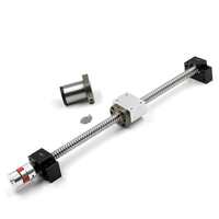 Ball Screw CNC Baja Tahan Karat C7 Diameter 12mm Pitch 4mm SFU1204 Nut Tunggal BK BF12 Penyangga Ujung untuk Mesin CNC