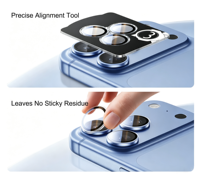 Gpin - Film protecteur d'objectif d'appareil photo HD en verre trempé 3D de haute qualité 9H anti-choc anti-traces de doigts pour 18 Pro Max