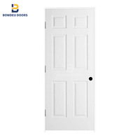 30 In. X 80 In. Carrara 2 Panel tangan kanan inti padat Primed komposit tunggal pintu Interior putih prima pintu