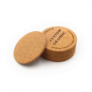 Juego de Posavasos Cuadrados con Esquinas Redondeadas Hechos a Medida, de Madera, con Base de Corcho MDF, en Caja de Papel Blanco - Product Image 2