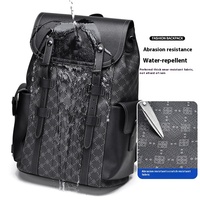 Mochila de Alta Gama para Hombre Estilo Británico con Cierre de Cremallera Gran Capacidad Poliéster para Viajes de Negocios Desplazamientos Casuales Uso con Ordenador