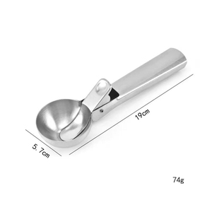 Cuchara reutilizable de acero inoxidable 430 para helado con gatillo, utensilio de cocina para hacer bolas de <span class=keywords><strong>hielo</strong></span> <span class=keywords><strong>en</strong></span> caja - Product Image 5