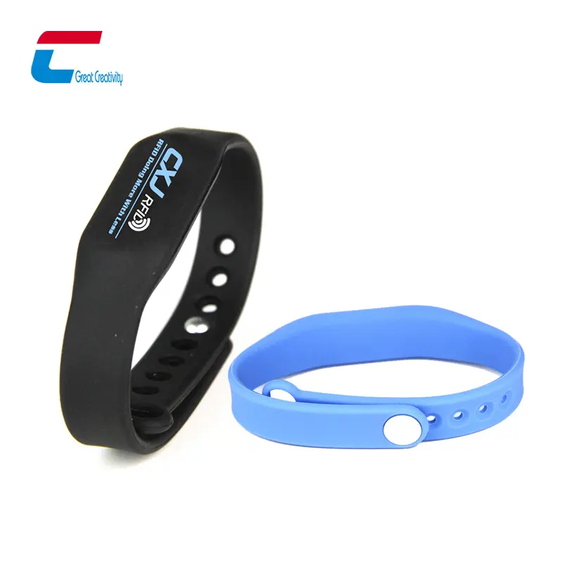 13.56Mhz RFID Bracelet Intelligent NFC MIFARE DESFire EV1 4K Bracelet Réglable NFC Tag Bracelet En Silicone