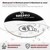 Étiquettes RFID intelligentes NFC en époxy pour menus de table, avec puce NTAG213, pour avis Google et paiement par carte en restauration
