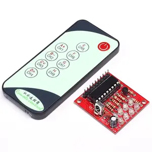 3-5V 8 Channel IR Infrared Receiver Board Delay Relay Driving Module + 9 Keys Remote Control Transmitter Self-Locking Controller