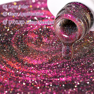 BORN PRETTY 10ml Gel Magnétique <span class=keywords><strong>Effet</strong></span> Œil de Chat Réfléchissant Double Lumière OEM Sans TPO HEMA Gel Polish Scintillant Galaxie pour Ongles - Product Image 3