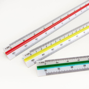 Bview Art Professionelles 30 cm Plastik-Dreiecklineal mit Sechs Skalen für Zeichnen und Design - Product Image 3