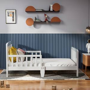 Cuna de madera sólida para bebé, cama individual, nuevo tipo - Product Image 5