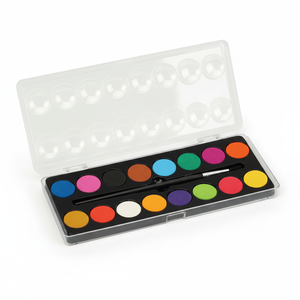 Set de Pintura de Acuarela Sólida Multicolor, Fácil de Mezclar, con Pincel, Colores Metálicos Vibrantes para Niños, Personalizable - Product Image 1