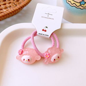 2 jolis élastiques à cheveux pour enfants, petits animaux de dessin animé, doux, haute élasticité, en nylon, accessoires pour cheveux mignons, marque <span class=keywords><strong>MIYU</strong></span>, 3 cm - Product Image 6