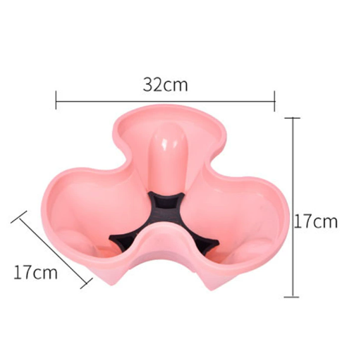 Pot à trois pétales rose