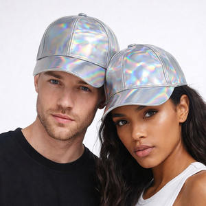 Topi <span class=keywords><strong>Baseball</strong></span> Laser Trendy Baru, Keren, Mengkilap, Kulit PU, Dapat Disesuaikan, Semua Musim, Unisex, Fashion Streetwear, Hip-Hop, Model Duckbill - Product Image 4