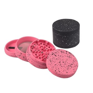 Speckled Aluminum <b>Grinder</b> 4 Layer Round Manual Crusher 63 mm Metal Mill for Storage - Product Image 3