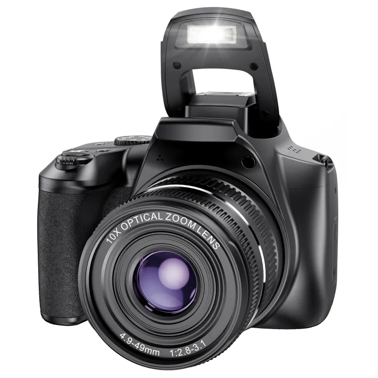 Appareil photo numérique 4K W2 64MP Écran de 3 pouces Zoom optique 10X Zoom numérique 4X Caméra vidéo Vlog