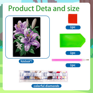 Kits de peinture diamant 5D personnalisés pour adultes, <span class=keywords><strong>portrait</strong></span> de <span class=keywords><strong>couple</strong></span> ou livre de fleurs fait à la main, décoration pour enfants - Product Image 3