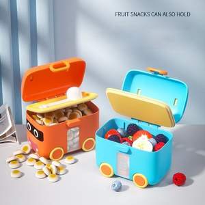 Dispensador de fórmula infantil portátil directo de fábrica, contenedor de almacenamiento de leche en polvo, caja de comida de silicona sin BPA, sin estampado de animales - Product Image 5